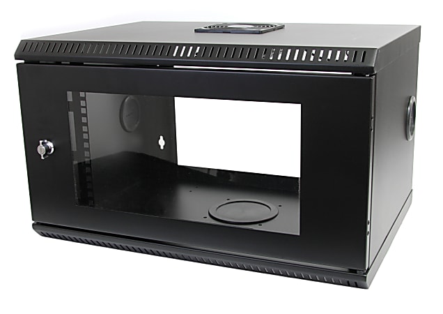 StarTech.com 6U 19" Wallmount Server Rack Cabinet Acrylic Door - Securely mount network and telecom equipment to the wall with this lockable 6U wall mount cabinet - Compatible with 19 inch wide rack mountable equipment - Versatile installation options