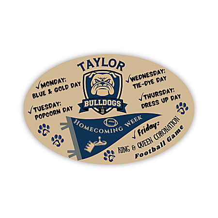 Custom Full-Color Non-Slip 8 Mil. Textured Vinyl Repositionable/Removable Floor Decals, Oval Shape, 24" x 36"