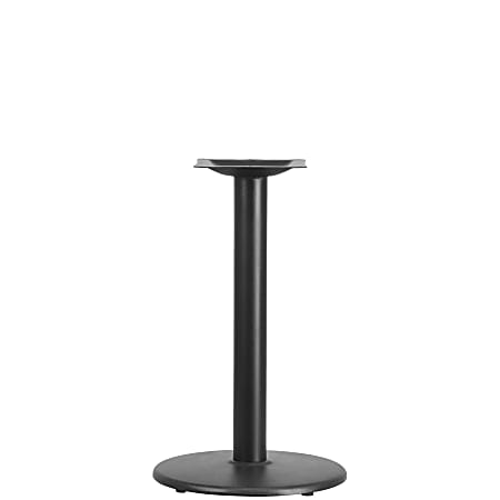 Flash Furniture Iron Round Restaurant Table Base With Table-Height Column, 28-1/2"H x 18"W x 18"D, Black