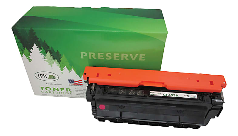 IPW Preserve Remanufactured Magenta Toner Cartridge Replacement For HP 655A, CF453A, 545-453-ODP