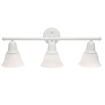 Lalia Home Essentix 3-Light Wall Mounted Vanity Light Fixture, 26-1/2”W, Alabaster White/White
