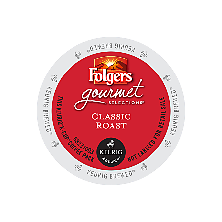 Folgers Gourmet Selections® Coffee K-Cup® Pods, Classic Roast, Box Of 18