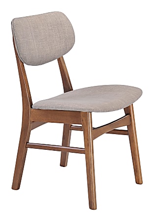 Zuo Modern Midtown Dining Chairs, Gray, Set Of 2 Chairs