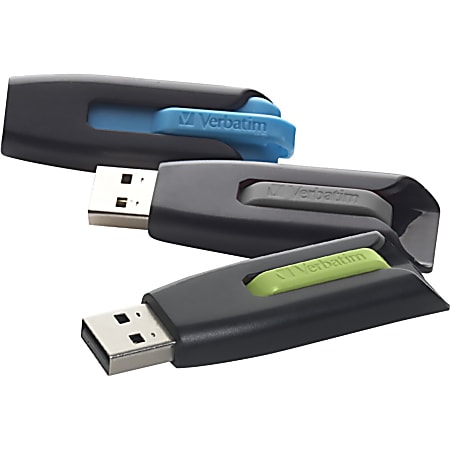 Verbatim® 8GB Store 'n' Go V3 USB 3.0 Flash Drive, Pack Of 3