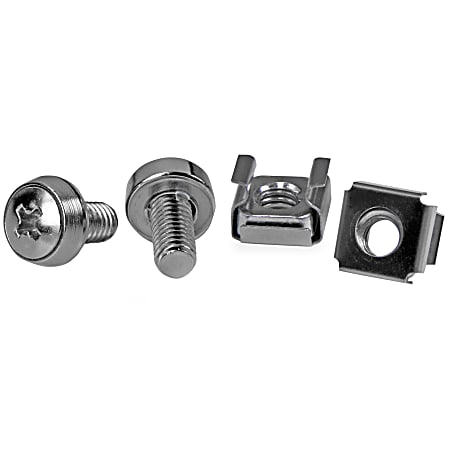 StarTech.com M6 Mounting Screws With Cage Nuts, Pack Of 50