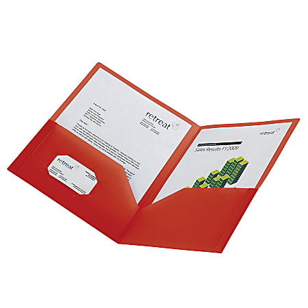 Office Depot® Brand Heavy-Duty "Polyport" Portfolio, Red