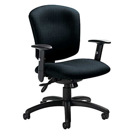 Global® Supra X™ Mid-Back Multi-Tilter Chair, 38 1/2"H x 25 1/2"W x 23"D, Navy/Black
