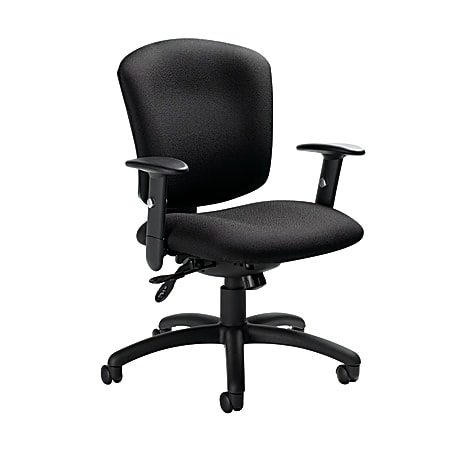 Global® Supra X™ Mid-Back Multi-Tilter Chair, 38 1/2"H x 25 1/2"W x 23"D, Black