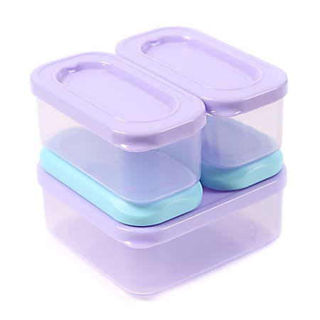 Arctic Zone 8-Piece Lunch Storage Container Set, Lavender