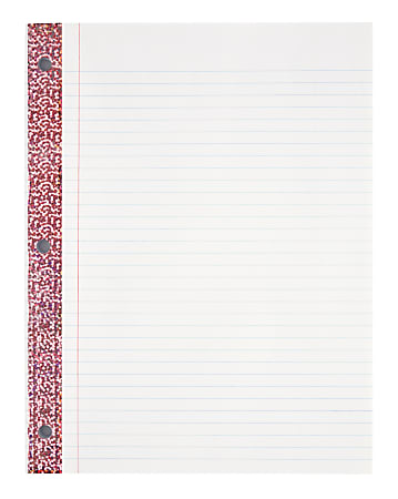 Office Depot Brand Notebook Filler Paper Reinforced College Ruled 8 X 10 12 3 Hole Punched White Pack Of 100 Sheets Office Depot