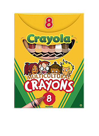 Crayola® Multicultural Crayons, Assorted Colors, Box Of 8 Crayons