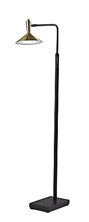 Leaning Matt Brass Floor Lamp with Black Shade - ID 11028 – London Lighting  Limited