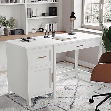 Martha Stewart Hutton Shaker Style 54 W Home Office Computer Desk