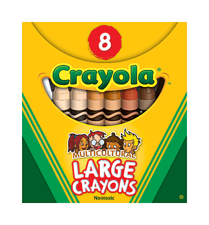 Crayola® Multicultural Crayons, Large, Assorted Colors, Box Of 8 Crayons