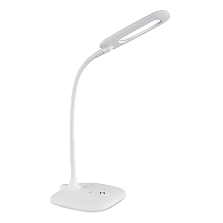 OttLite® Wellness Series LED Soft-Touch Flex Desk Lamp, 13-1/2"H, White