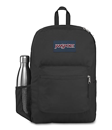 Black backpack with new arrivals water bottle holder