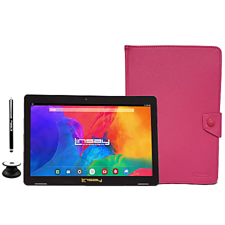 Linsay F10IPS Tablet, 10.1" Screen, 2GB Memory, 64GB Storage, Android 13, Pink, F10IPBCPINK