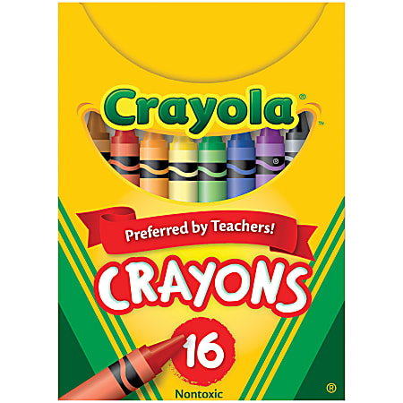 Crayola® Standard Crayons, Assorted Colors, Box Of 16 Crayons