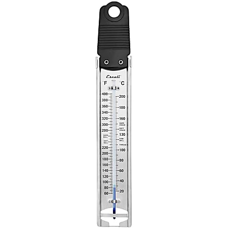 Escali Deep Fry/Candy Paddle Thermometer - 60°F (15.6°C) to 400°F (204.4°C) - Pot Clip, Durable, Heat Resistant, Eas - AHC4
