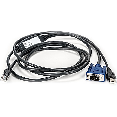 Vertiv Avocent USB Integrated Access Cable, 7 ft. With USB Type A, HD-15-Male, RJ-45-Male Connectors - 7 ft USB Integrated Access cable