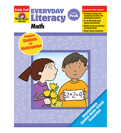 Evan-Moor® Everyday Literacy: Math, Grade Pre-K