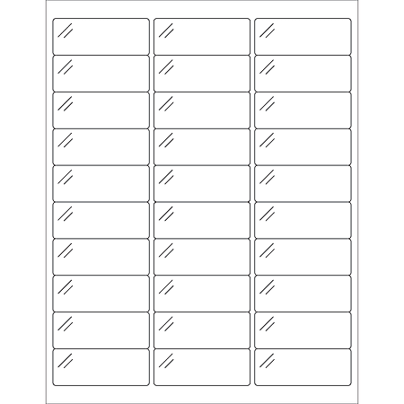 Office Depot® Brand Permanent Laser Labels, LL236CC, Rectangle, 2 5/8" x 1", Crystal Clear, Pack Of 3,000