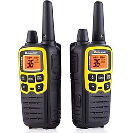 Midland X-TALKER T61VP3 Two-Way Radio - 36 Radio Channels - Upto 168960 ft - 121 Total Privacy Codes - Auto Squelch, Keypad Lock, Silent Operation, Low Battery Indicator, Hands-free - Water Resistant - AAA - Lithium Polymer (Li-Polymer) - Black, Yellow