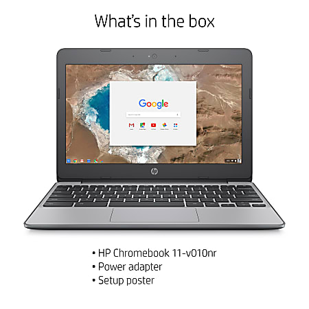 HP Chromebook 11 v010nr Laptop 11.6 HD Screen Intel Celeron