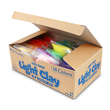 Sargent Art Air Dry Light Clay Set, Assorted Colors, Set Of 24 Packets