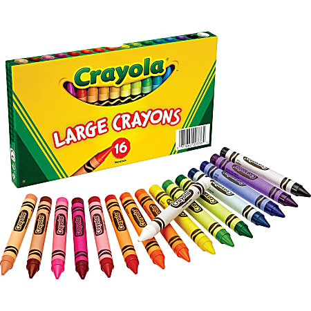 Crayola® Crayons, Large,  Assorted Colors, Box Of 16 Crayons