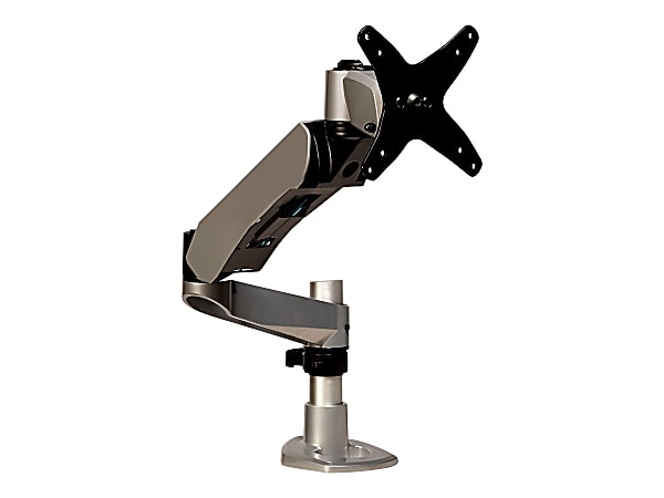3M Easy Adjust Single Monitor Arm MA245S - Mounting kit (articulating arm, desk clamp mount, grommet mount, pole) - for LCD display - metal, aluminum alloy - silver - screen size: up to 30" - desktop