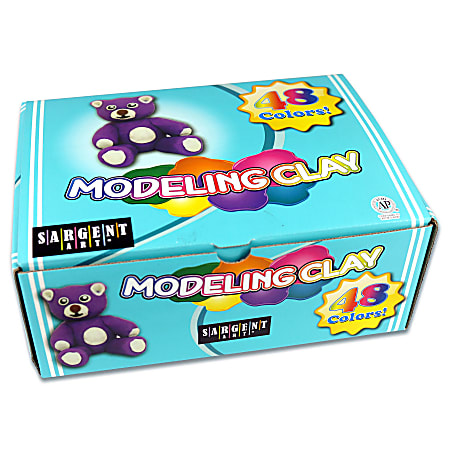 Sargent Art Modeling Clay, 60g, Assorted Colors, Set Of 48 Packages