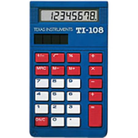 Texas Instruments® TI-108 Calculators, Teacher Kit For Grades K-4, Set Of 10