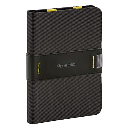 Solo® Storm Booklet Padded Case For Apple® iPad® mini™, Black/Gray