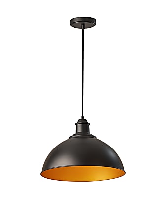 Adesso® Wallace Pendant Lamp, 16"W, Black