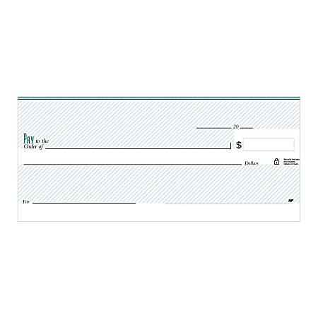 Personal Wallet Checks, 6" x 2 3/4", Singles, Pinstripe Green, Box Of 150