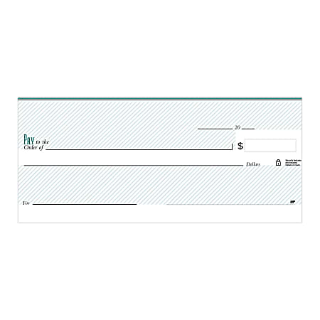 Personal Wallet Checks, 6" x 2 3/4", Singles, Pinstripe Green, Box Of 120