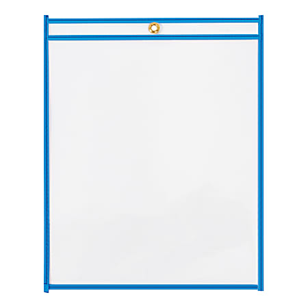 Office Depot® Brand Industrial Zippered Job Ticket Holders, 9" x 12", Neon Blue, Case Of 15 Holders