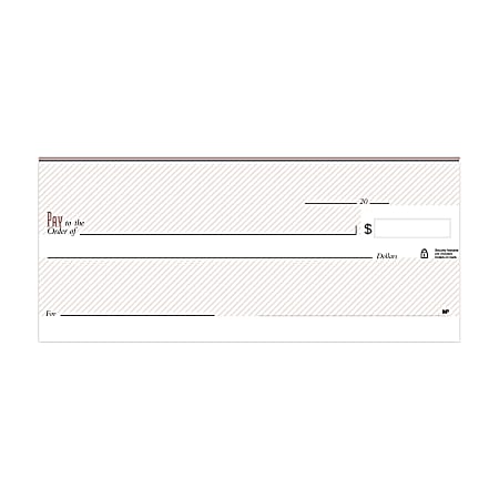 Personal Wallet Checks, 6" x 2 3/4", Singles, Pinstripe Maroon, Box Of 120