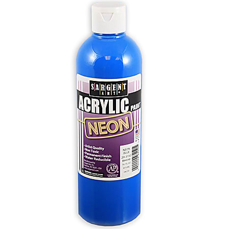 Sargent Art Neon Acrylic Paint, 16 Oz, Blue