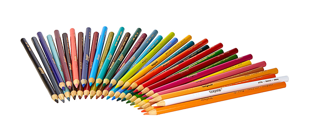 Crayola Presharpened Colored Pencils - 3.3 mm Lead Diameter - Assorted Lead  - Wood Barrel - 36 / Set - Thomas Business Center Inc