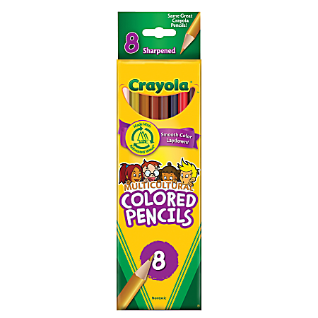Crayola® Multicultural Color Pencils, Set Of 8 Colors