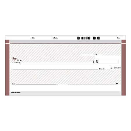 Personal Wallet Checks, 6" x 2 3/4", Duplicates, Pinstripe Maroon, Box Of 120