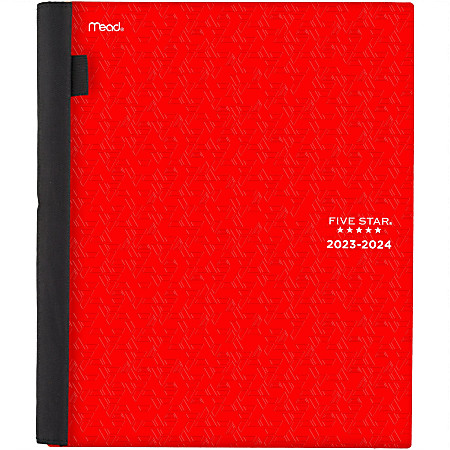 2023-2024 Five Star® Advance® Student Academic Weekly/Monthly Planner, 8-1/2" x 11", Red, August 2023 to July 2024, TAW65913