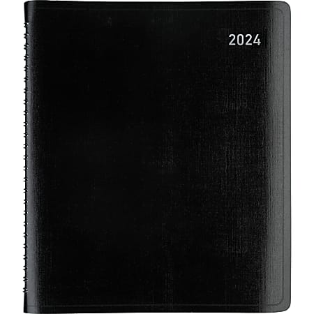 2024-2025 Office Depot® Brand 13-Month Monthly Planner, 7" x 9", Black, January 2024  To January 2025, OD711100