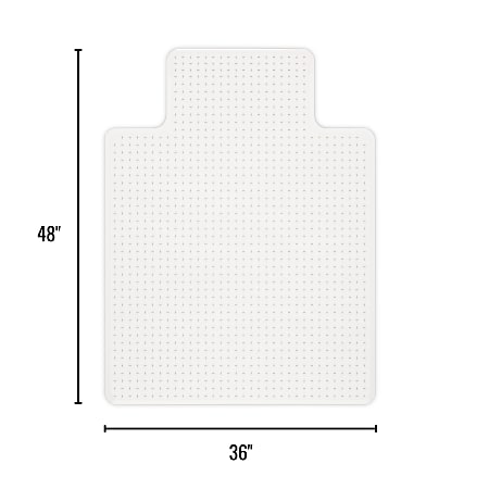 Realspace Heavy Duty Chair Mat for Carpet with Lip Ramped Edge 36