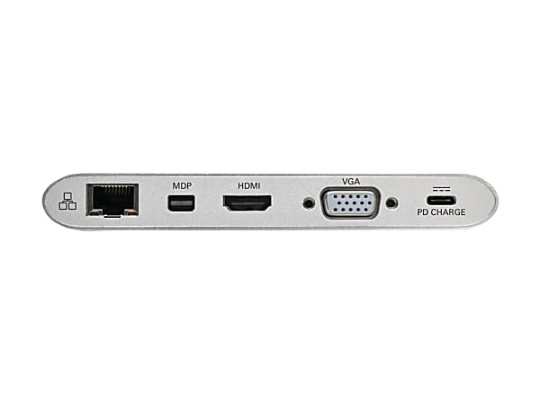 Tripp Lite USB-C Docking Station w/ USB-A , HDMI, VGA, mDP, Gbe, Memory Cards 3.5mm, USB C PD Charging 4K @ 30Hz -  - U442DOCK1