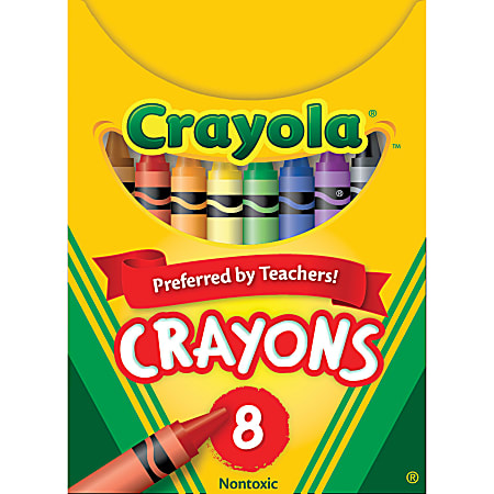 Crayola® Standard Crayons, Assorted Colors, Box Of 8