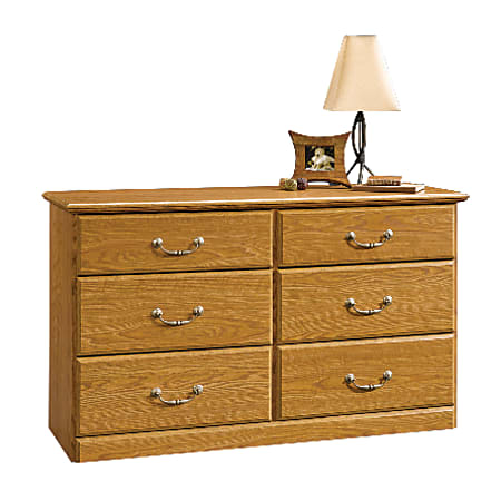 Sauder® Orchard Hills 6-Drawer Dresser, 30 1/8"H x 50 7/8"W x 16 3/4"D, Carolina Oak