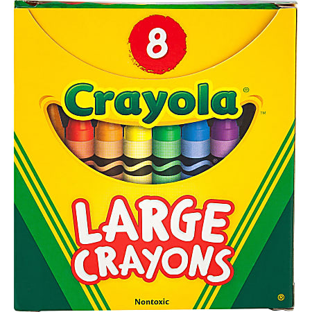 Crayola Washable Large Crayons 8 Color Box